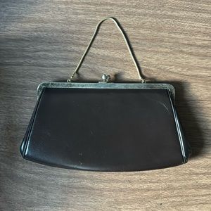 VINTAGE Brown Leather Clutch